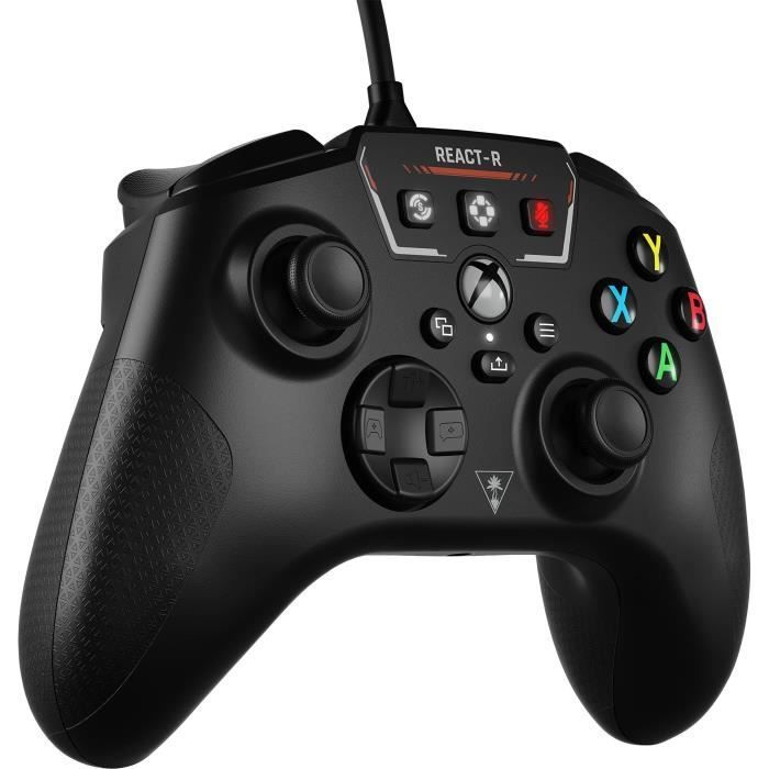 Controle com fio para Xbox Series X/S, Xbox One e Windows - Turtle Beach REACT-R - Preto