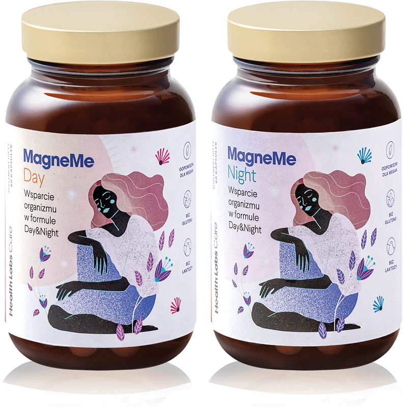 Cápsulas de suplemento alimentar Health Labs Care MagneMe para fortalecer o sistema imunológico.