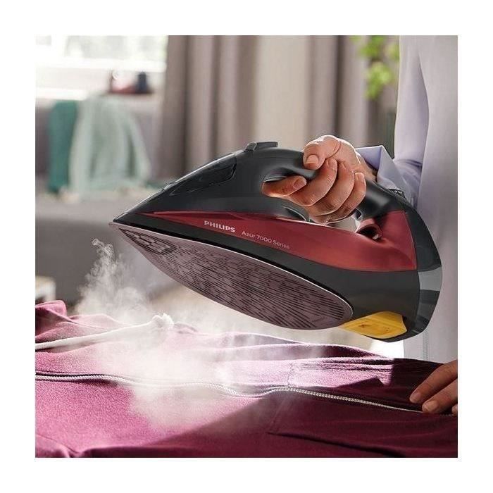 PHILIPS - Strijkijzer - 2800W - 50 g/min - 250 g/min stoomstoot - 7000-serie Azur - zwart/rood - DST7022.40