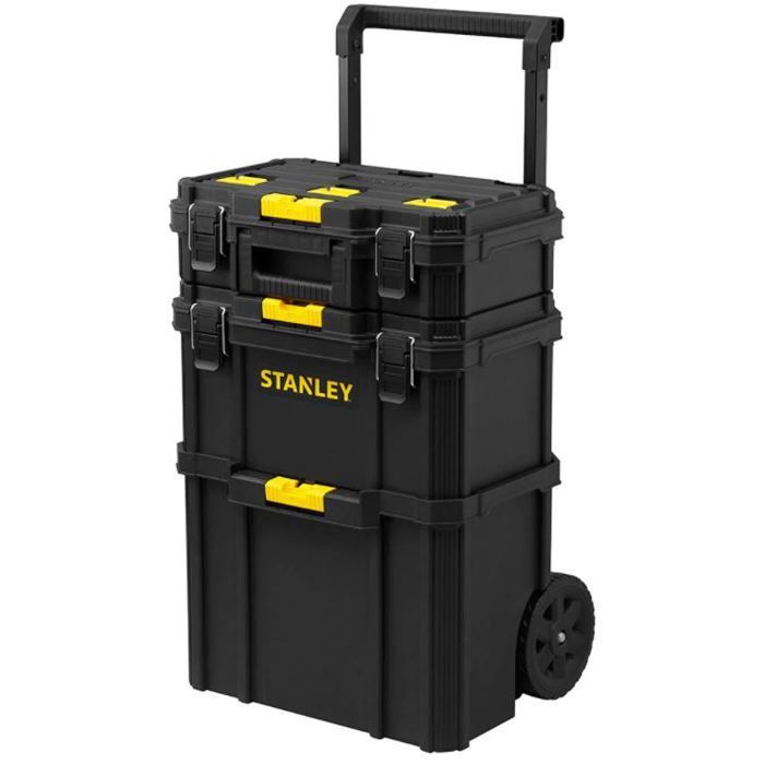 Servante 3 en 1 - STANLEY - STST83319-1 - 4 roues - Capacité 45 kg - Poignée télescopique