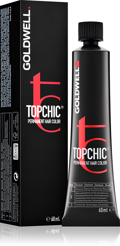 Coloração permanente Goldwell Topchic para cabelos.