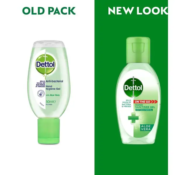 Dettol Antibakterielles Handdesinfektionsmittel Aloe Vera Gel 50 ml