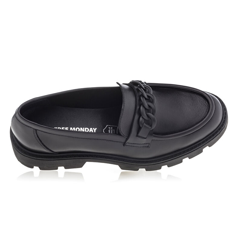 Svarta loafers/båtskor för kvinnor