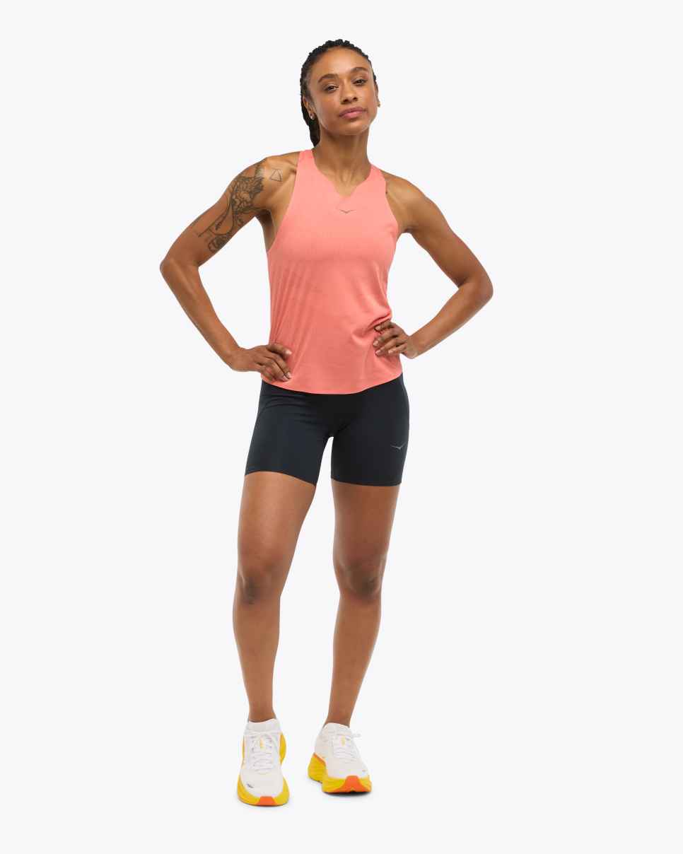 HOKA Race Day Singlet Grapefruit