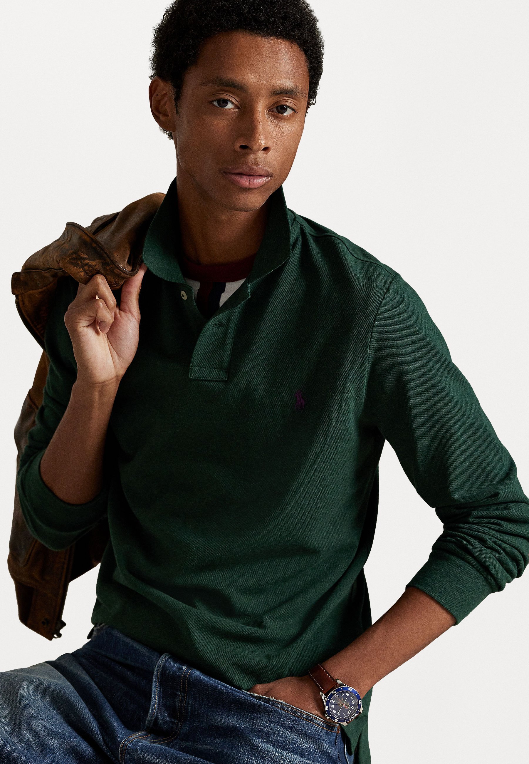 Polo Ralph Lauren Langarmshirt – Farbe: Scotch Pine Heather