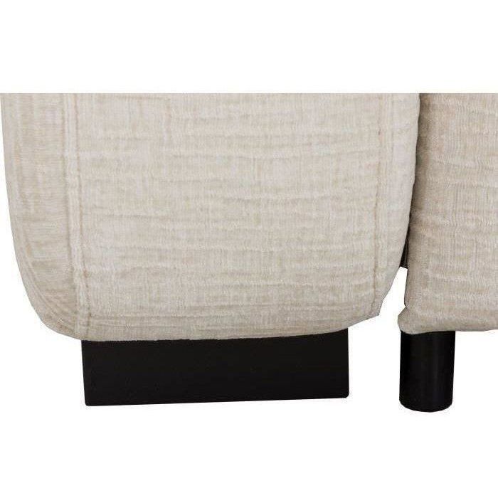 Express convertible sofa - 2/3 seater - SOA - Embossed fabric - Beige - 15 cm mattress - 195 x 100 x 91 cm - DUNLOPILLO
