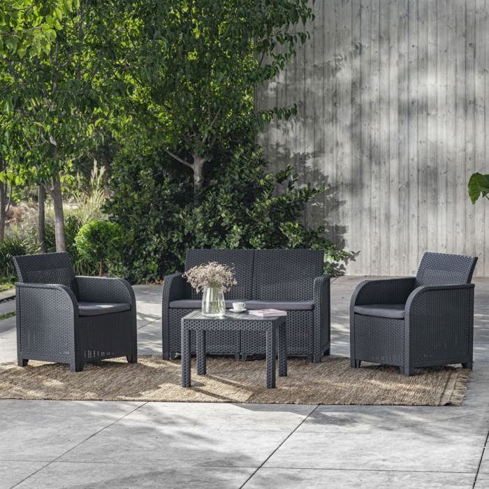 Mesa de jardín Keter Rosalie Graphite 441304