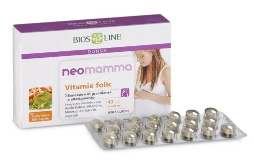 BIOS LINE Bios Line Neomamma Vitamix Acide folique 40 comprimés Complément alimentaire à base d'acide folique