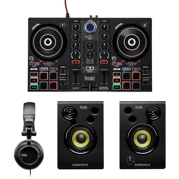 HERCULES DJLEARNING KIT MK2 - Kit DJ tout-en-un pour apprendre à mixer - Logiciels et tutoriels inclus
