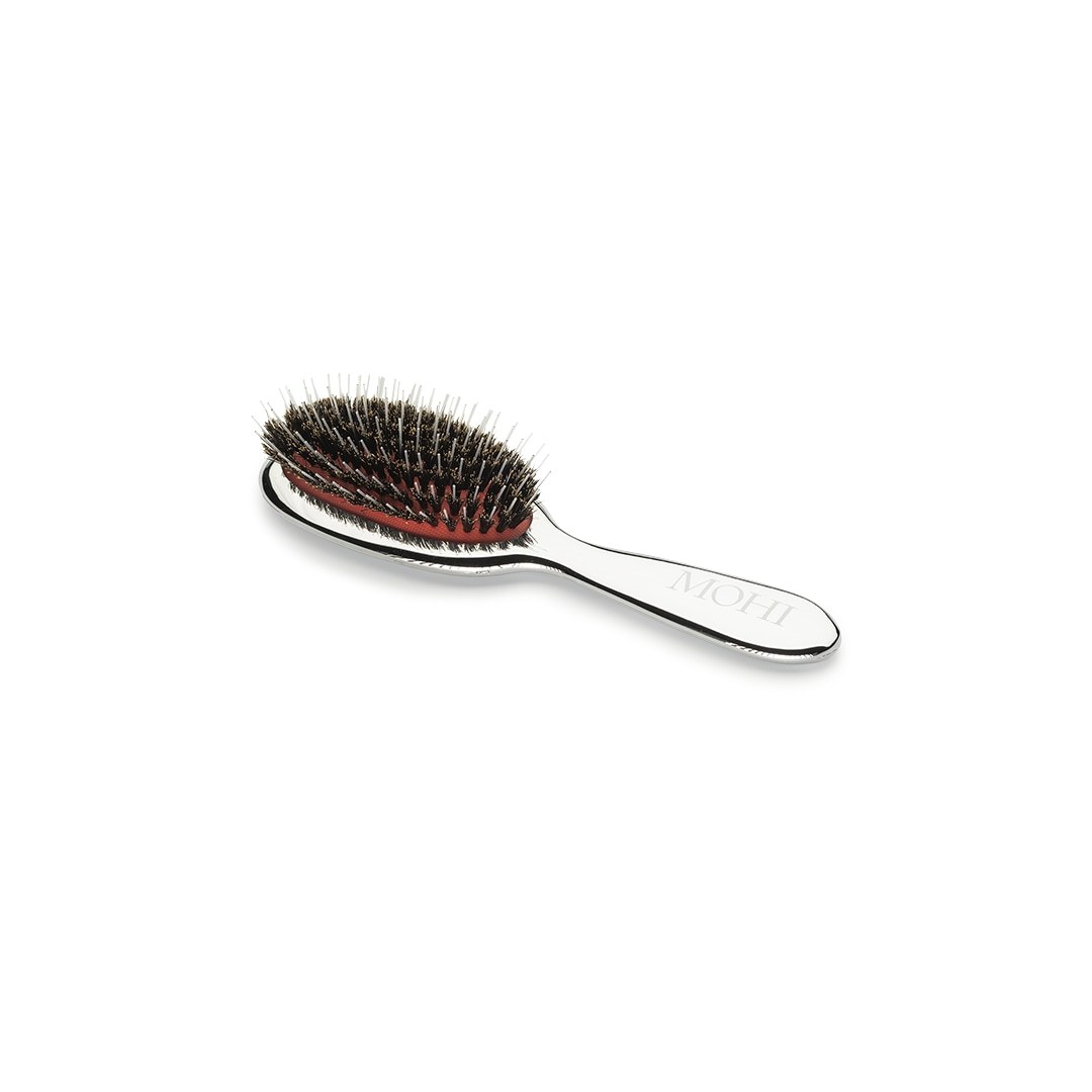 Rozčesávacia kefa na vlasy MOHI Hair Care so štetinami a nylonom, Spa Brush XS Platinum Edition – 1 kus