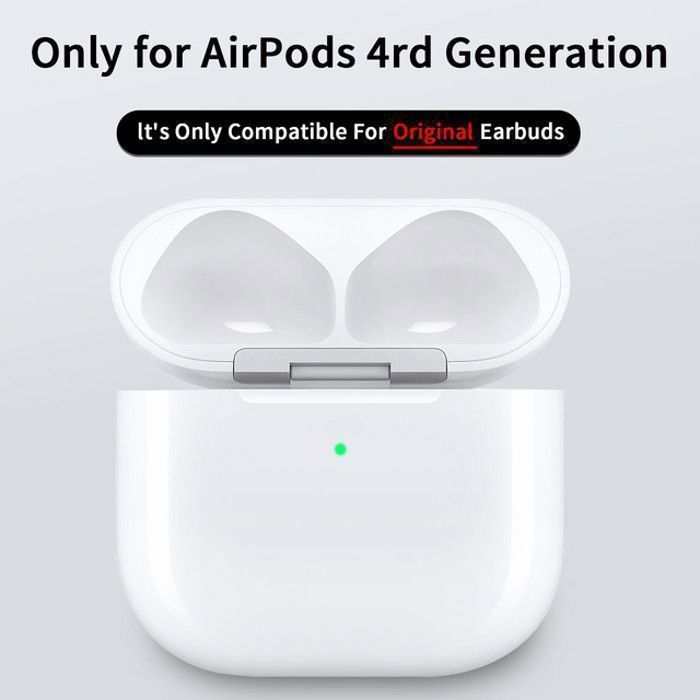 Étui de recharge sans fil - OCEAN - AirPods 4th - USB C - Capacité 620 mAh - Indicateur d'alimentation