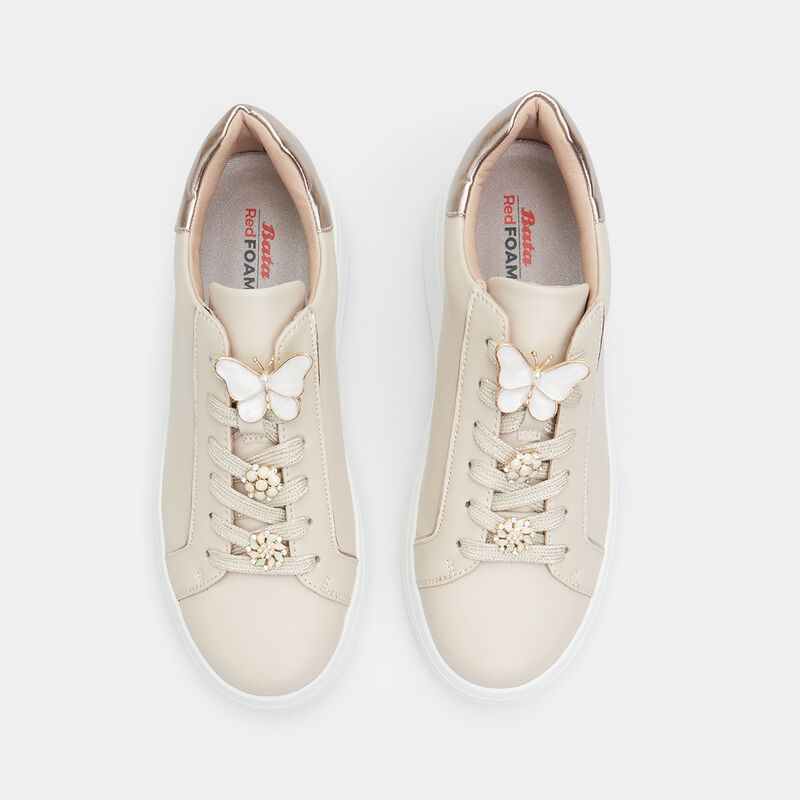 Damsneakers med 3 cm platåsula