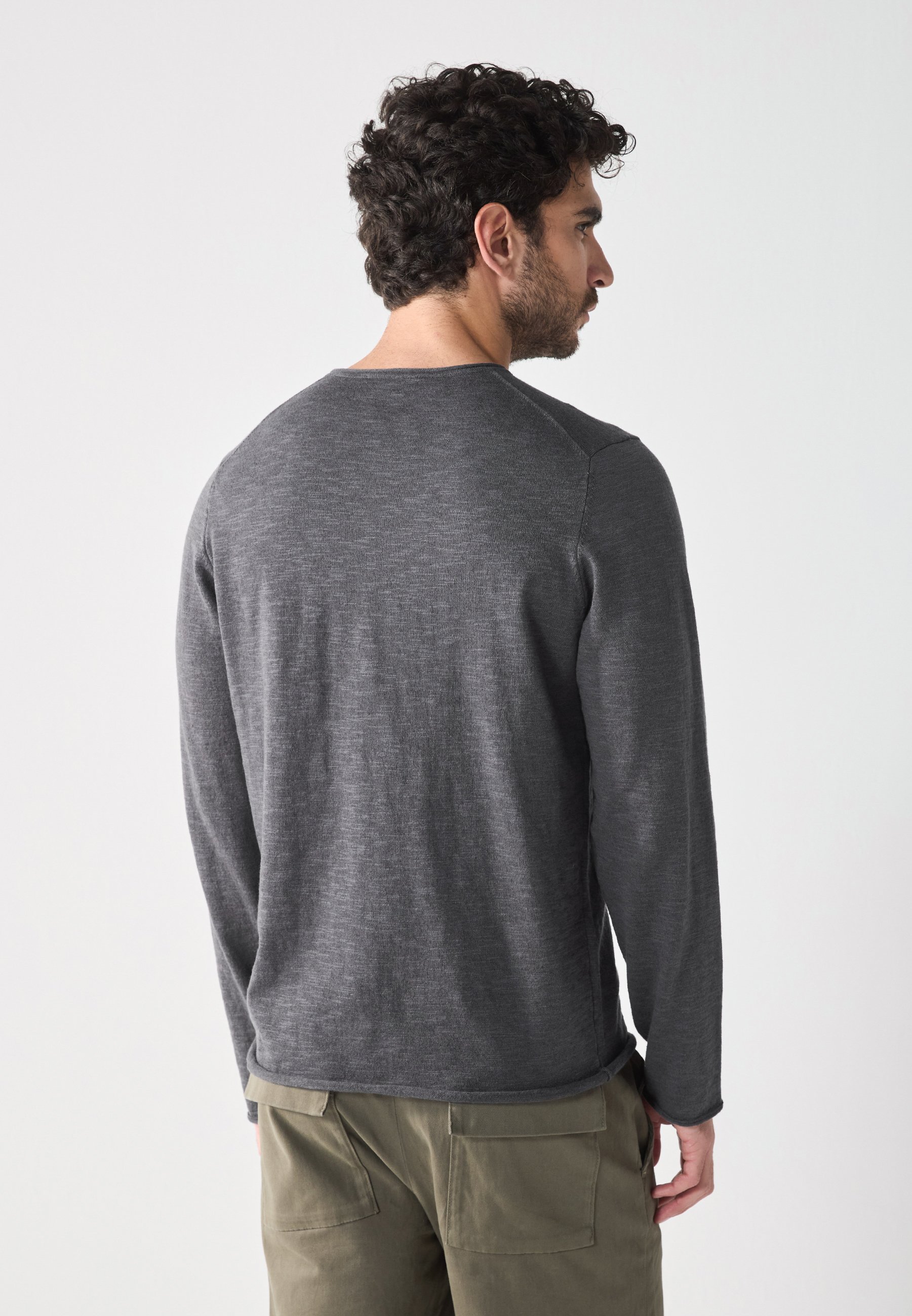 Pier One LINEN MIX - Pull - asphalte