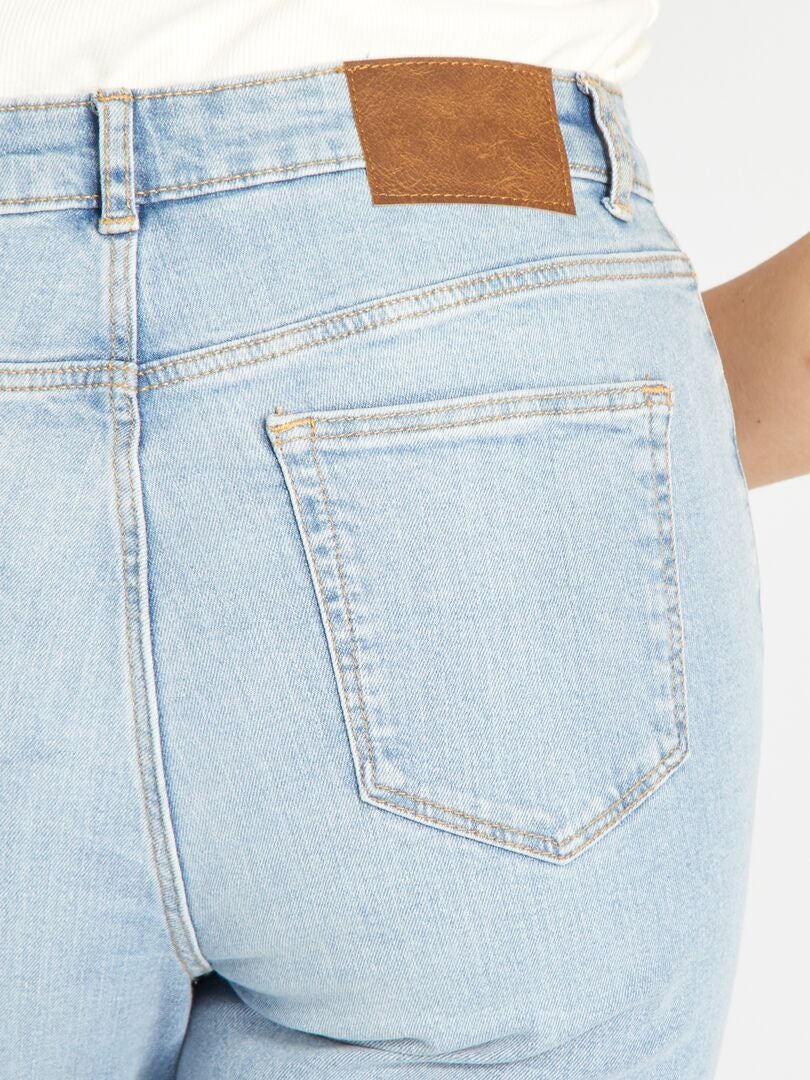 Calça jeans de corte reto - tamanho 32L - azul
