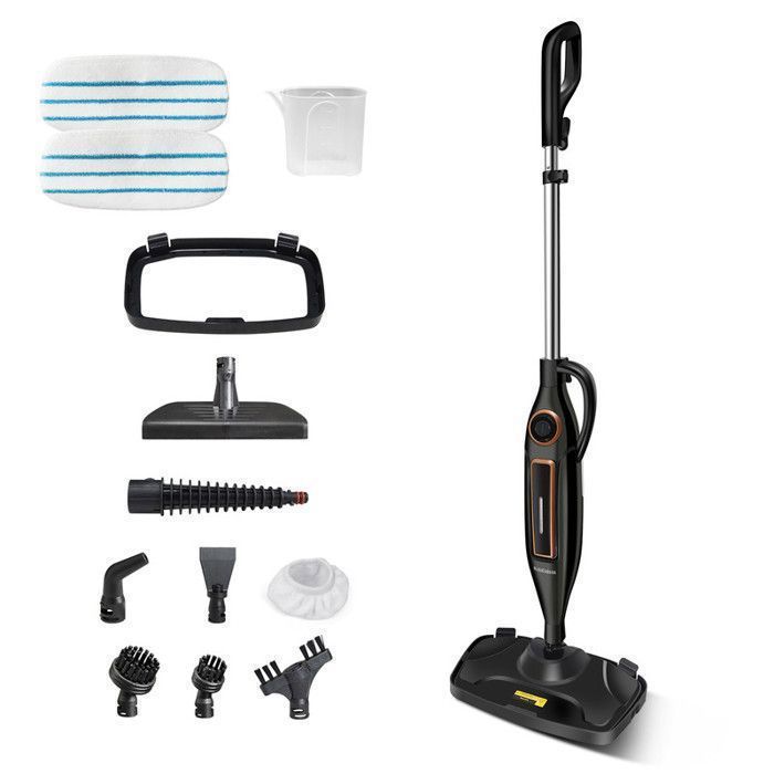 Steam Mop - KOTICIDSIN - 12 in 1 - 1250W - 330 ml - Eliminates 99.9% of Viruses and Bacteria