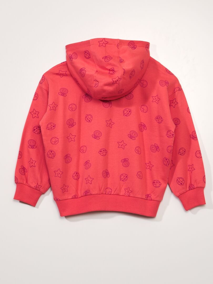 Bluza z kapturem „Super Mario” – RÓŻOWA