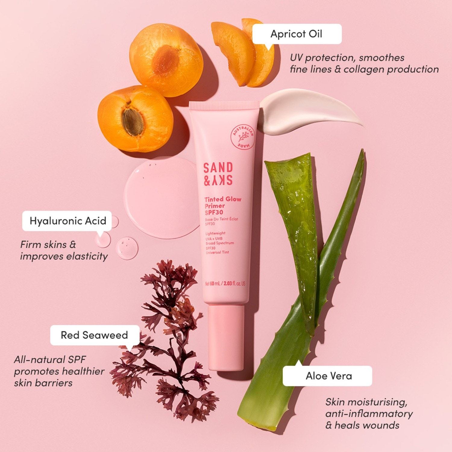 Sand & Sky saules aizsargkrēms Tinted Glow Grunt SPF 30 saules aizsargkrēms - 60 ml
