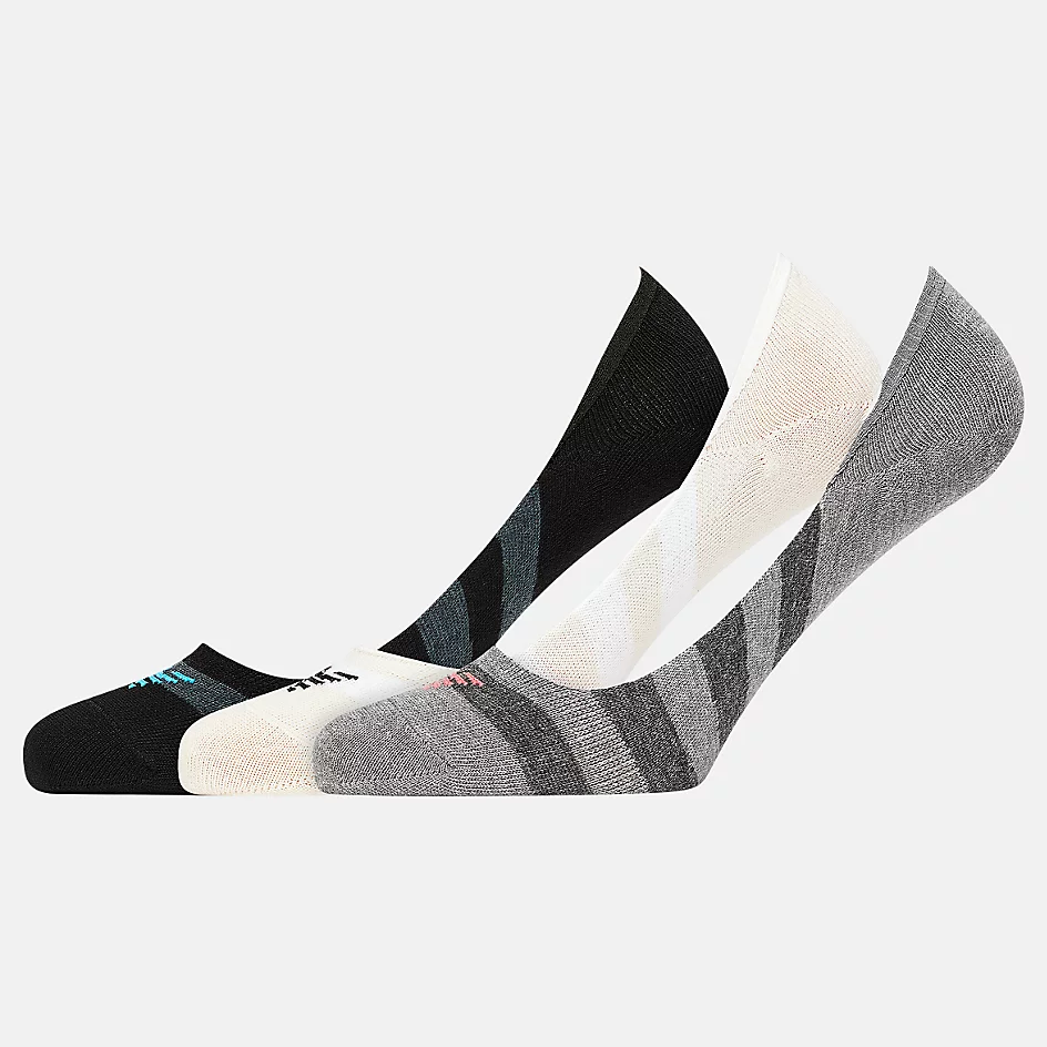 Unisex Σετ 3 Ζευγαριών Ultra Low No Show – ΜΑΥΡΟ με ΓΚΡΙ
