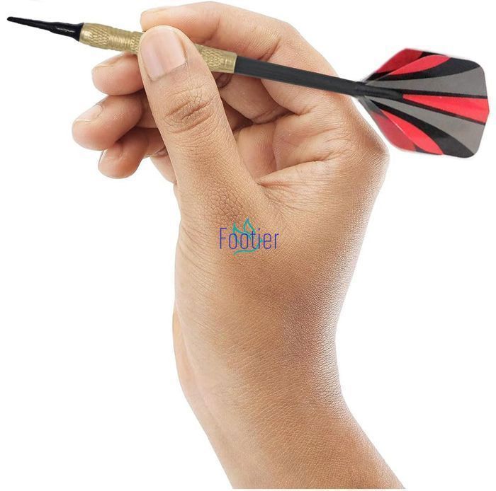 FOOTIER Kunststoffspitzen-Darts, 12 Darts mit 42 Flights und 100 Spitzen, für elektronische Dartscheiben