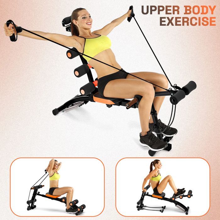 Banco de entrenamiento abdominal 5 en 1 - Ajustable y compacto - Ideal para entrenamiento de fuerza y fitness - BIPLUT