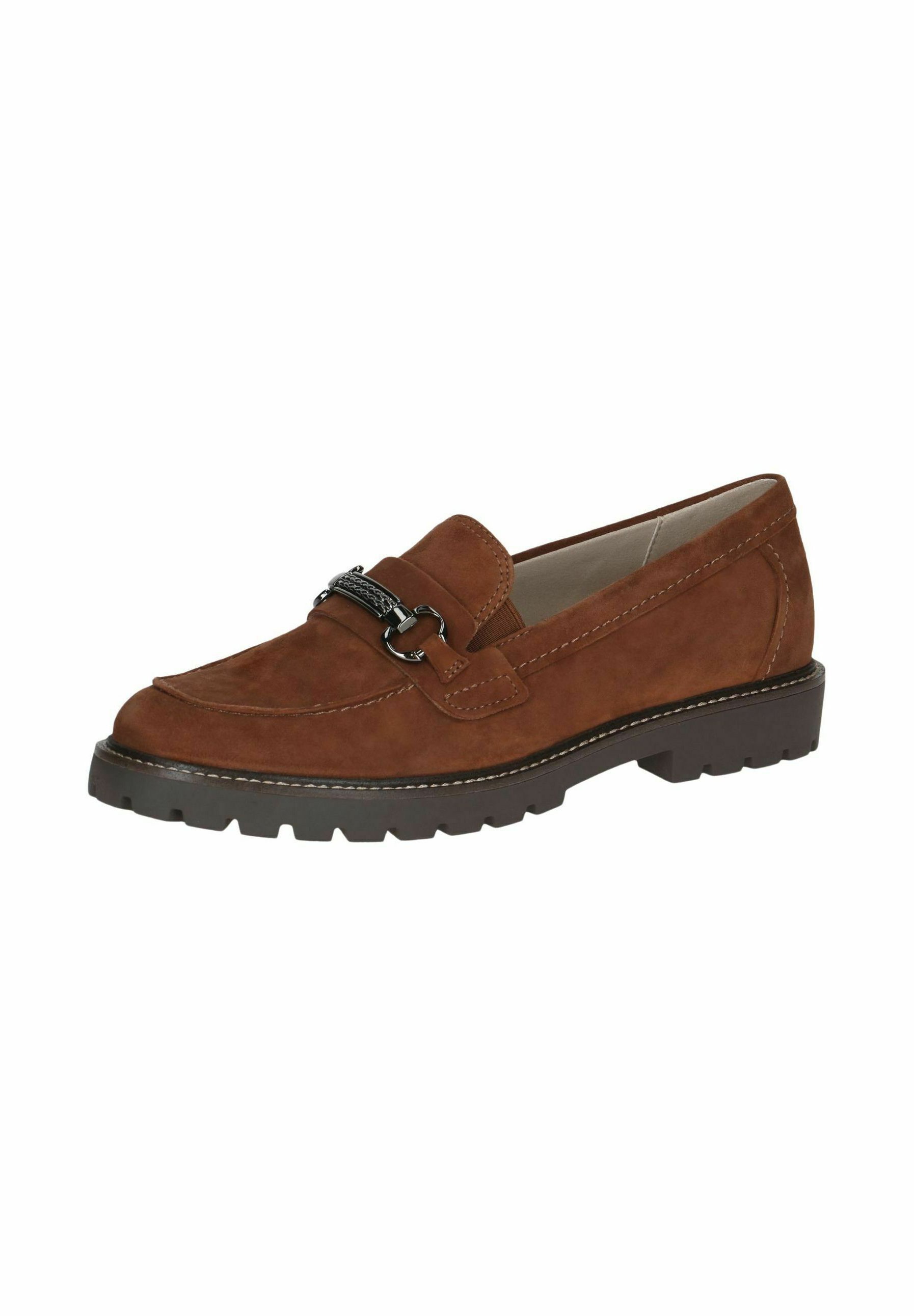 Caprice Slip-ons - cognac suède