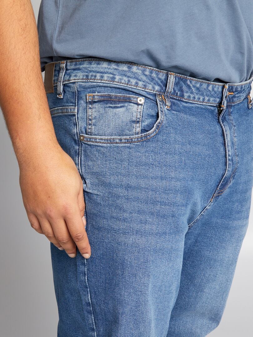 Calça jeans slim de 5 bolsos - L32 - AZUL