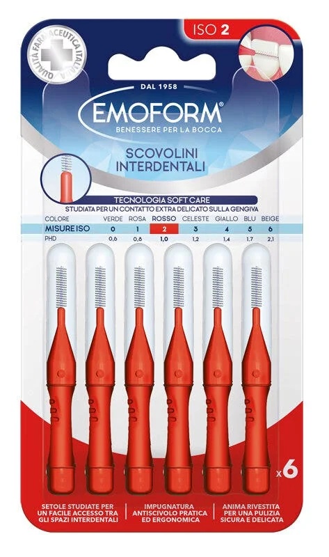 Emoform Iso 2 Interdentalbürste rot 6 Stück