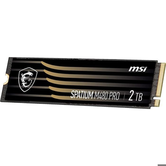 SSD-kiintolevy - MSI - Spatium M480 Pro - 2 TB - PCIe 4.0 NVMe - 7400 MB/s luku, 7000 MB/s kirjoitus