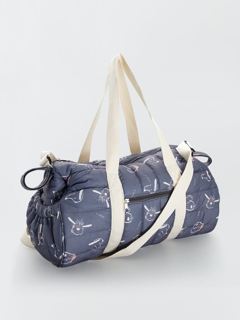 Bolsa para fraldas + acessório para carrinho de bebê - CINZA