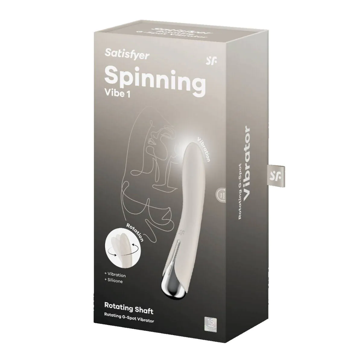 Satisfyer Spinning Vibe 1 Beige - masażer intymny 1 szt.