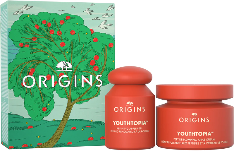 Conjunto de presente antirrugas Origins Youthtopia™ para preenchimento e suavização