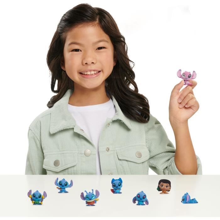 Doorables Stitch Coffret collector, Doorables Disney, 8 figurines exclusives dont 1 rare à collectionner de 3,8 cm, Dès 5 ans