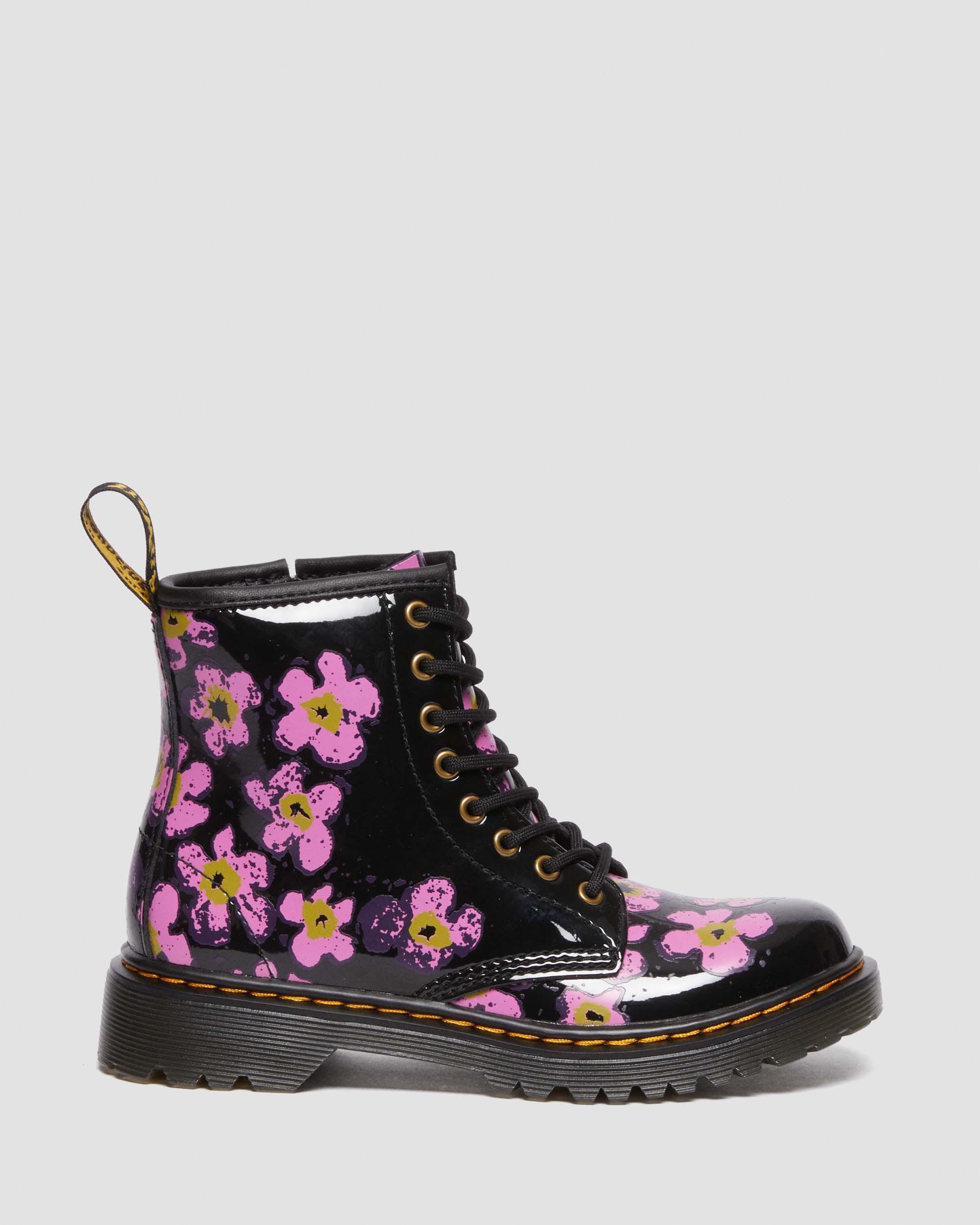 Junior 1460 Pansy Patent Leather Lace Up Boots