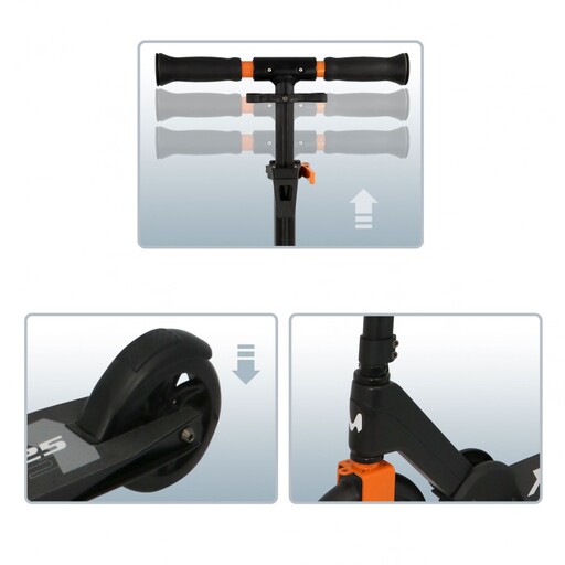 Opvouwbare scooter met 2 wielen van 12,5 cm voor CB-rijders