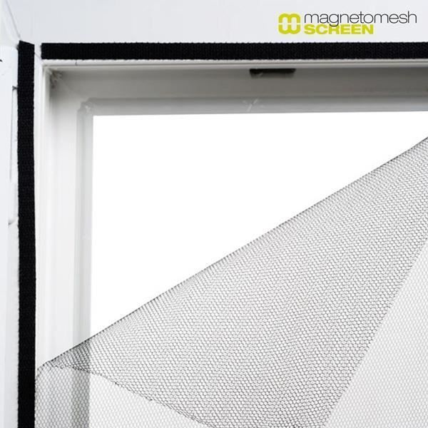 Mosquito net - Magneto - Black - Hook and loop fastening - Magnetic - Insect repellent