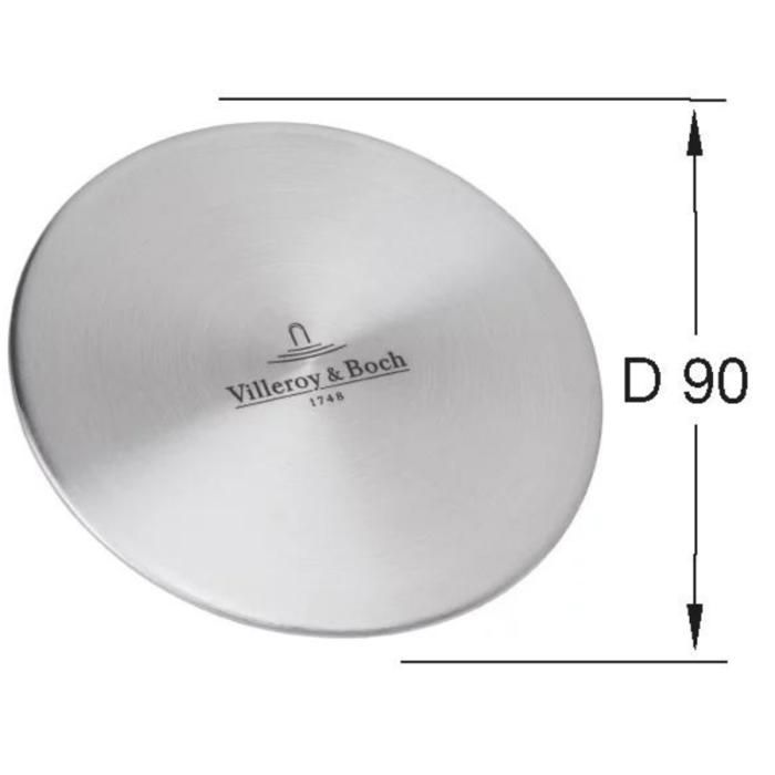 VILLEROY & BOCH Spülbeckenablaufdeckel aus massivem Edelstahl