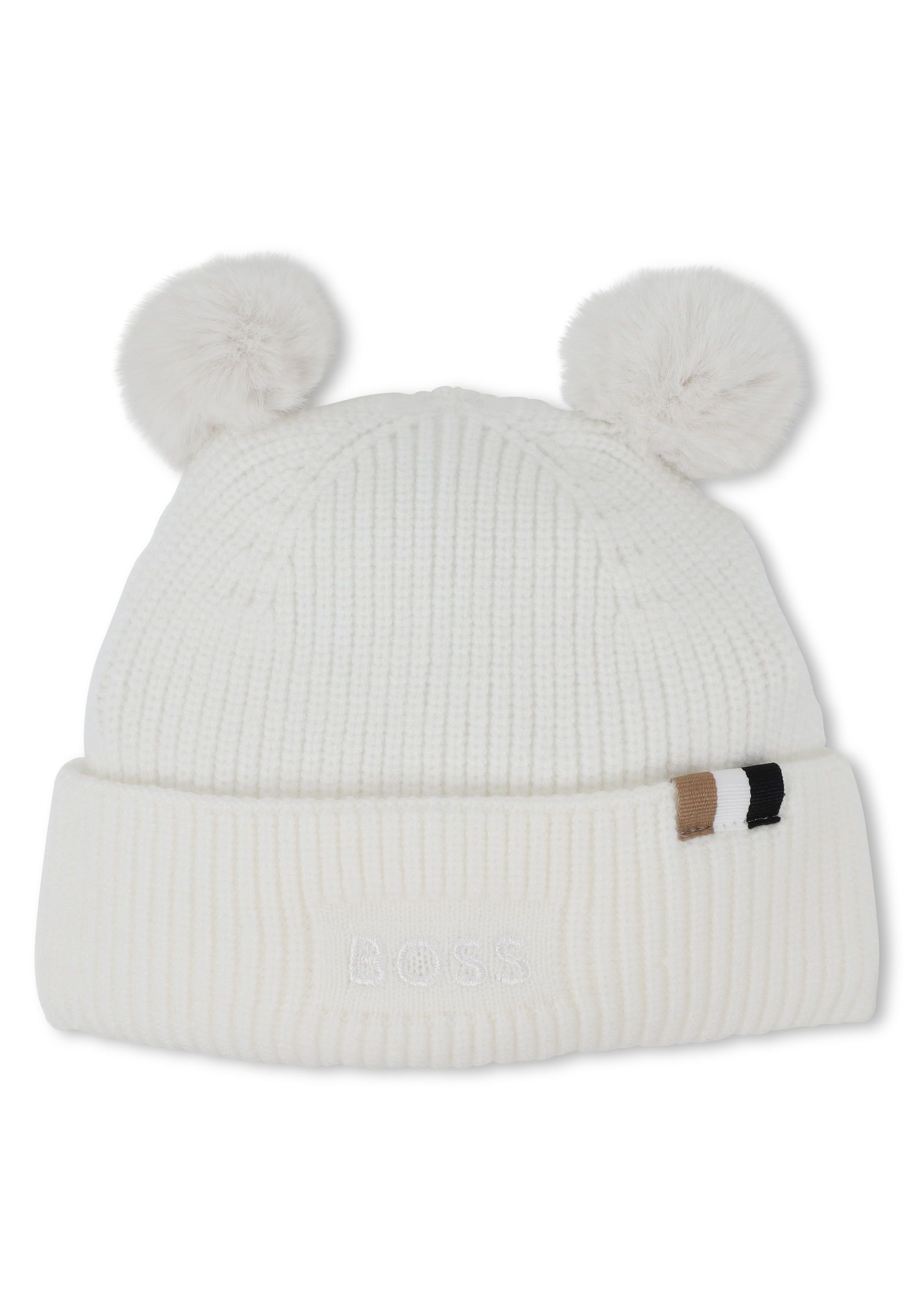 BOSS Kidswear NOUVEAU-NÉ CHAUSSONS-BONNETTES À ENFILER UNISEXE - Bonnet - blanc cassé