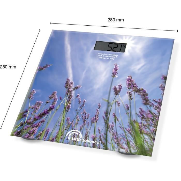 Balança de banheiro - LITTLE BALANCE - USB-C - Lavanda