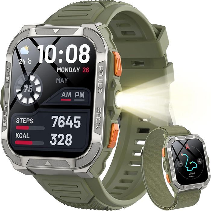 Montre Connectée Homme Femme Blackview W80 Pro Smartwatch Bluetooth 900mAh,1.91