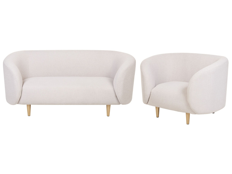 Komplet wypoczynkowy sofa fotel beżowy
