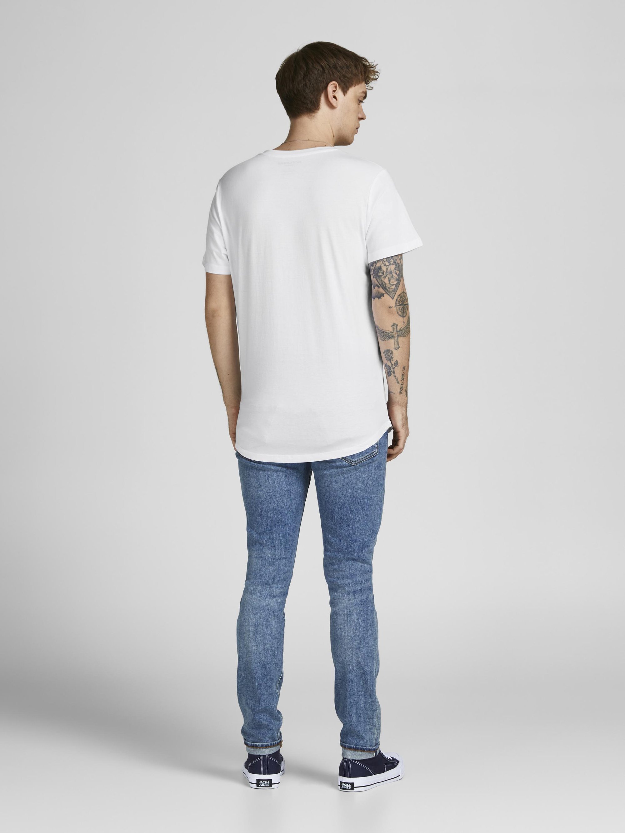 Jack & Jones PREMIUM JPRBRODY TEE CREW 5 PACK - Koszulka basic - granatowa marynarka/biały/oliwkowa noc/czarny/portroyale