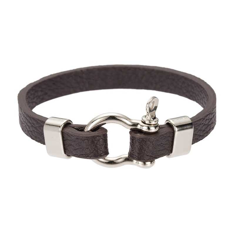 Pulseira masculina moderna de couro PU, estilo hip-hop rock punk, modelo 2021, nas cores preta e prata. Pingente para homem. Presente perfeito para ele.