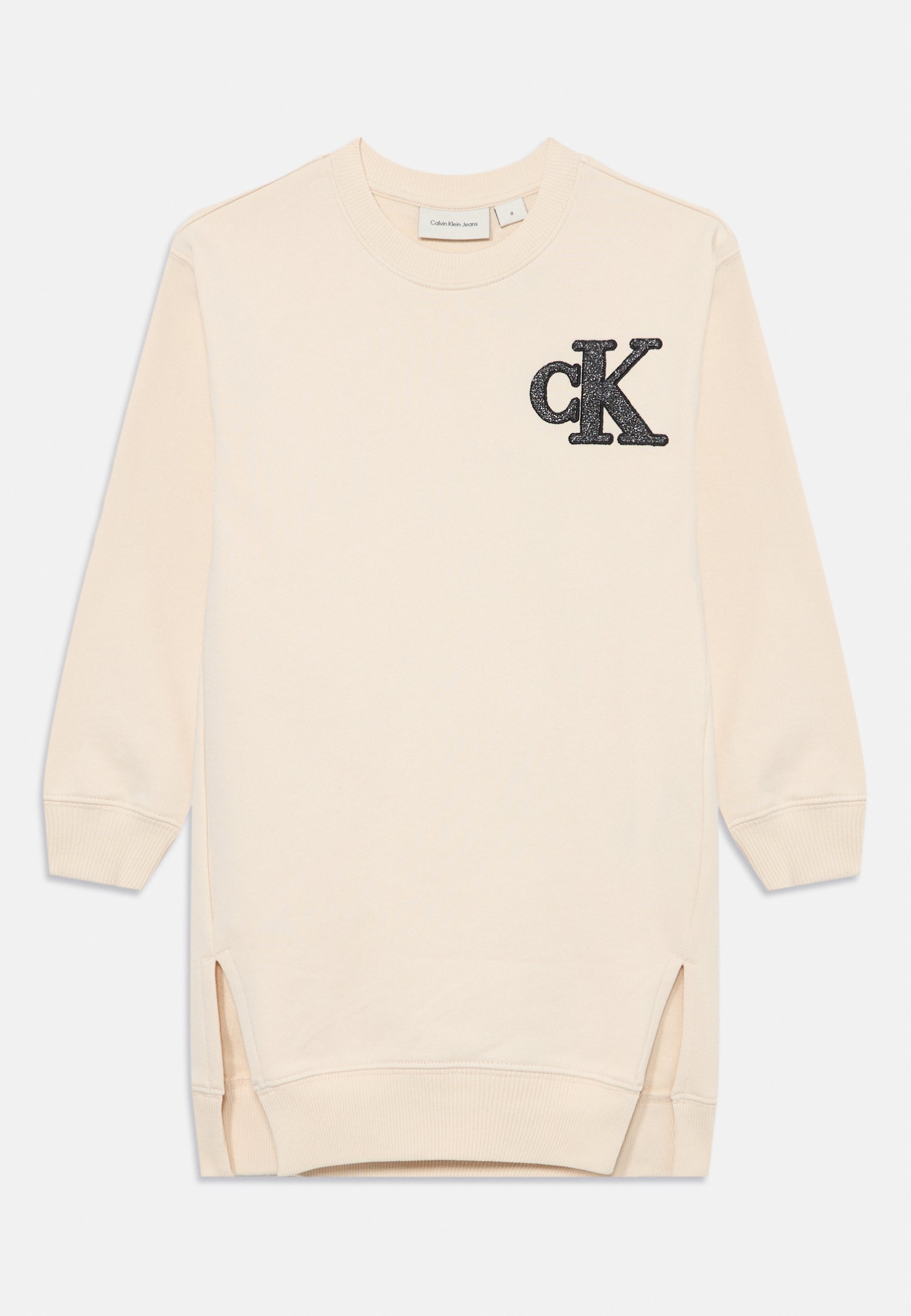 Calvin Klein Jeans MONOGRAM JURK - Dagjurk - wit grijs