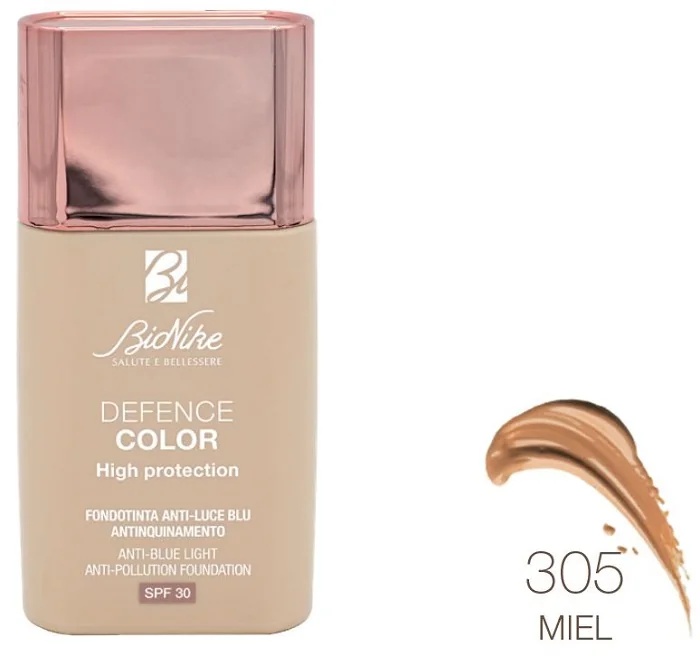 BIONIKE Bionike Defence Color High Protection Foundation nr. 305 30 ml Bescherming tegen blauw licht Bescherming tegen vervuiling