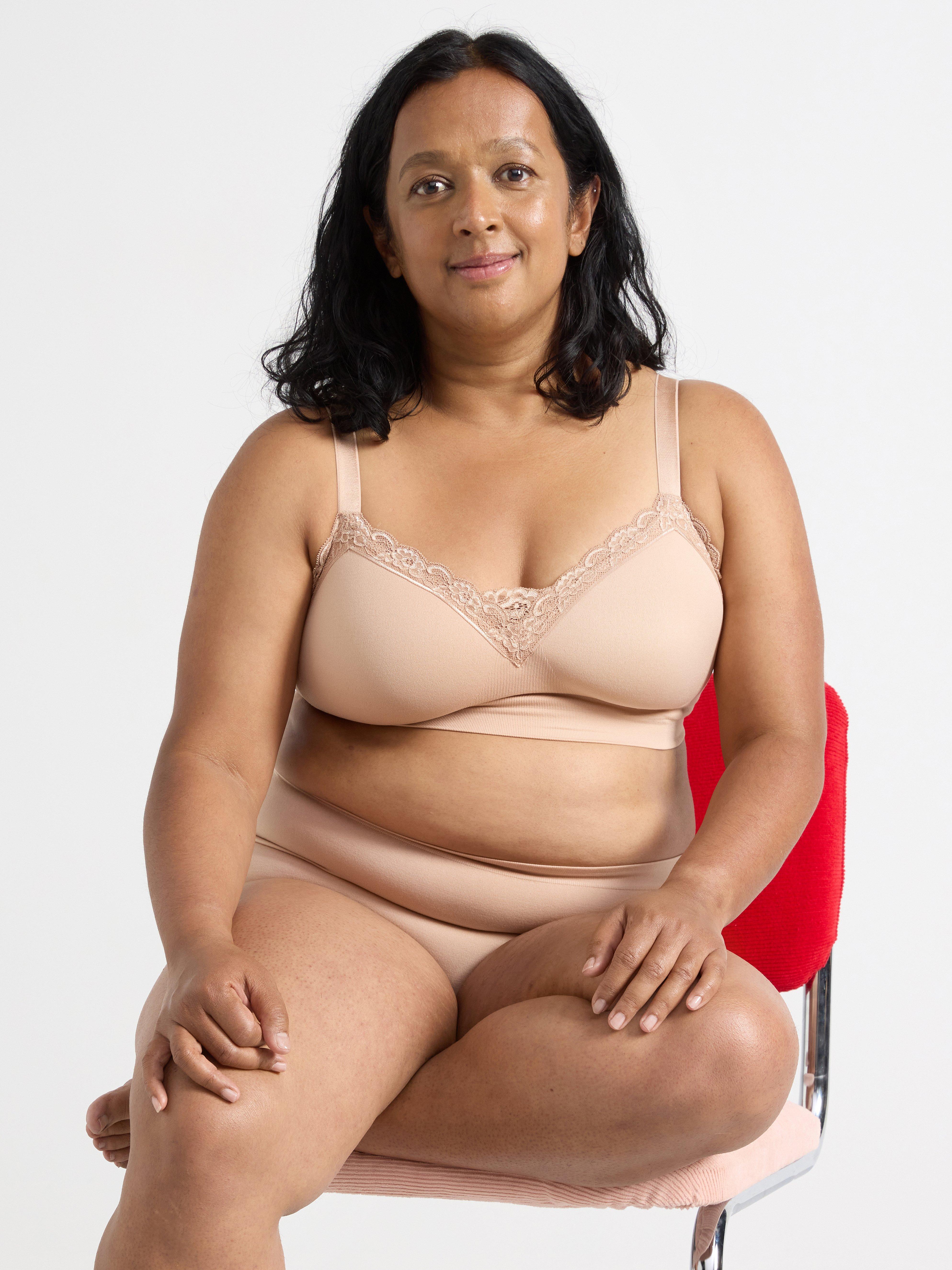 Bygellös protese-bh Beige