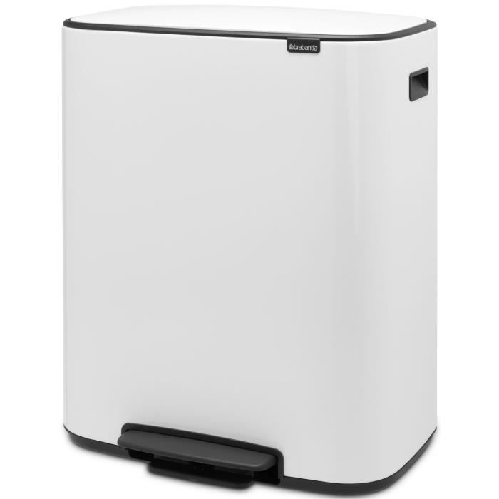 Brabantia Bo Pedal Bin - With 1 Inner Bucket - 60 L - White