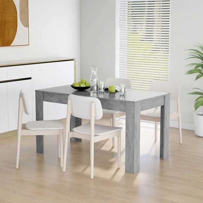 Low price - Living room/kitchen furniture - Dining table only - Concrete grey 140x74.5x76 cm Chipboard (573113381234)