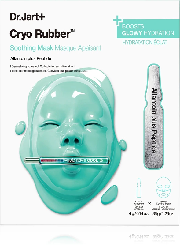 Máscara calmante Dr. Jart+ Cryo Rubber™ - máscara de hidrogel intensamente calmante