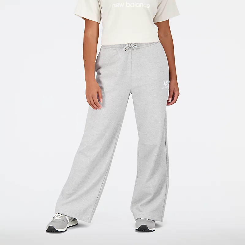 Femme NB Essentials Stacked Logós Széles Szárú Nadrág - SPORTSZÜRKE