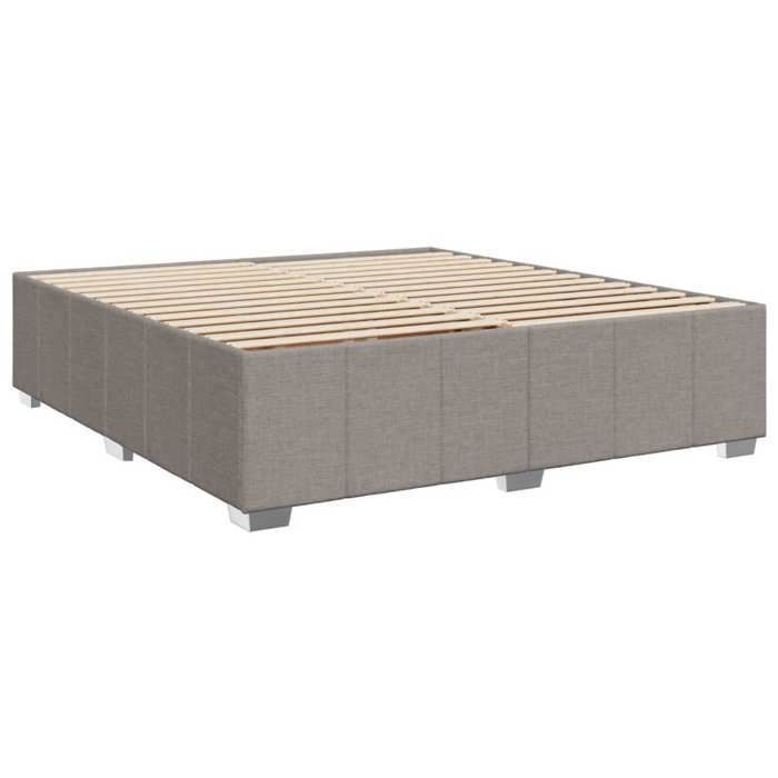 Cama de madera color topo de 200 x 200 cm - Estable y duradera - Estructura de cama - Colchón no incluido - Tela color topo de 200 x 200 cm 001_718816